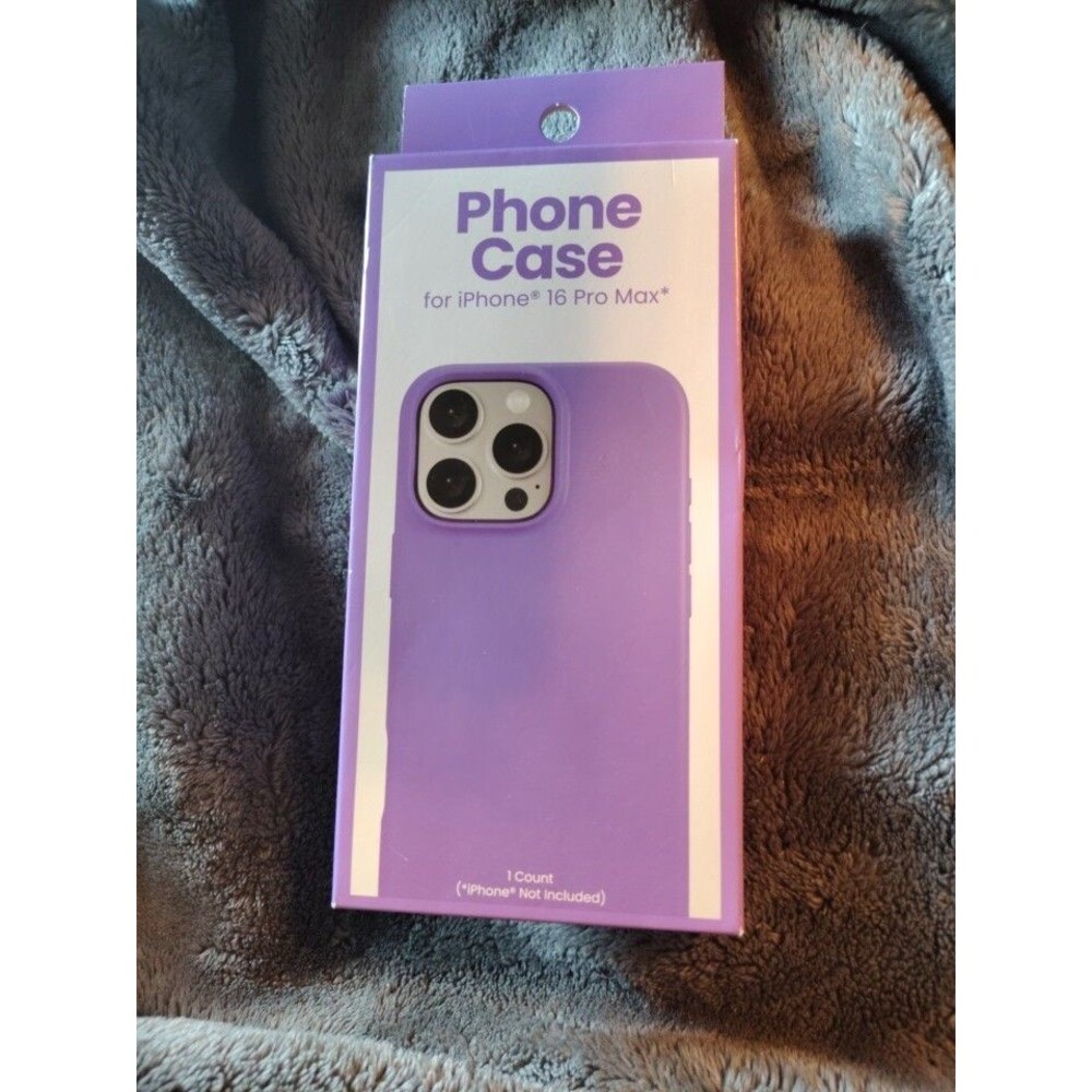 iPhone 16 Pro Max Silicone Case Unbranded Smartphone Protection Purple